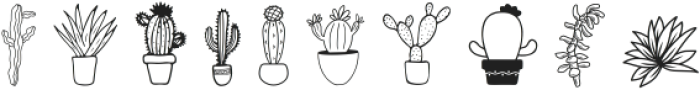 Cactus Clipart otf (400) Font OTHER CHARS