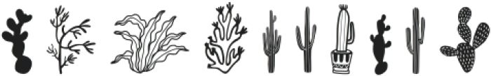 Cactus Clipart otf (400) Font OTHER CHARS