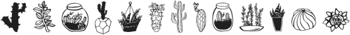 Cactus Clipart otf (400) Font UPPERCASE
