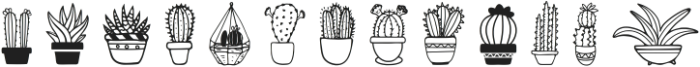Cactus Clipart otf (400) Font LOWERCASE