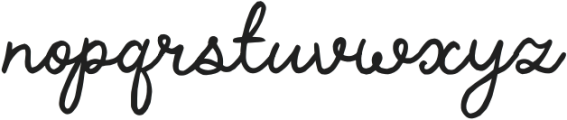 CafeParadis SlantedScript otf (400) Font LOWERCASE