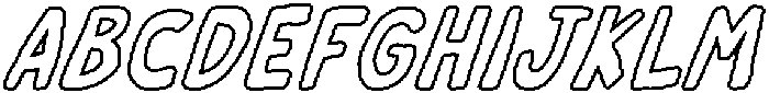 Cafelia Doppio Ouline2 Oblique otf (400) Font UPPERCASE