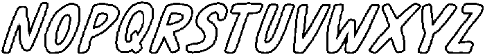 Cafelia Doppio Ouline2 Oblique otf (400) Font UPPERCASE
