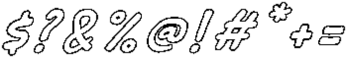 Cafelia Doppio Outline1 Oblique otf (400) Font OTHER CHARS