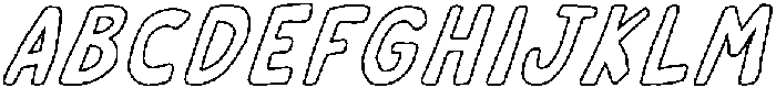 Cafelia Doppio Outline1 Oblique otf (400) Font