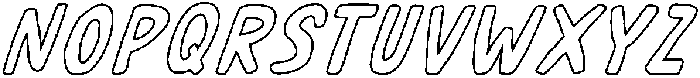 Cafelia Doppio Outline1 Oblique otf (400) Font UPPERCASE