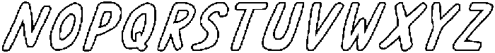 Cafelia Doppio Outline1 Oblique otf (400) Font LOWERCASE