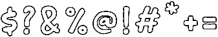 Cafelia Doppio Outline1 otf (400) Font OTHER CHARS