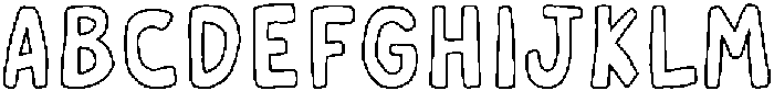 Cafelia Doppio Outline1 otf (400) Font UPPERCASE