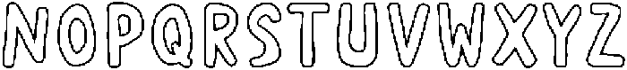 Cafelia Doppio Outline1 otf (400) Font LOWERCASE