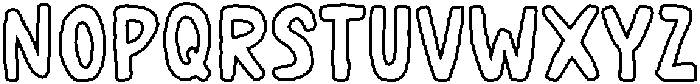 Cafelia Doppio Outline2 otf (400) Font UPPERCASE