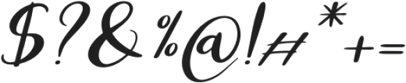 Cafenty Italic otf (400) Font OTHER CHARS