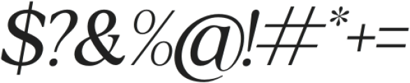 Cairde Luvia Italic otf (400) Font OTHER CHARS