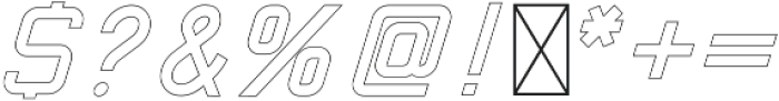 Calabasas Thin Outline Italic ttf (100) Font OTHER CHARS