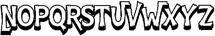 Calathea 3D Extrude otf (400) Font LOWERCASE