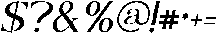 Caleny Italic otf (400) Font OTHER CHARS