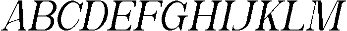 Caleny Italic otf (400) Font UPPERCASE