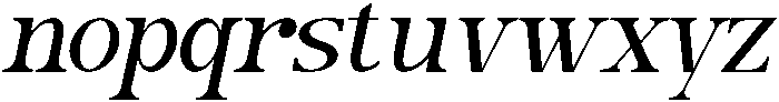 Caleny Italic otf (400) Font LOWERCASE
