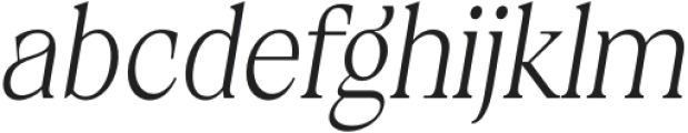 Calgera Extra Light Cond Obl Contrast otf (200) Font LOWERCASE