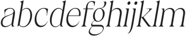 Calgera Extra Light Condensed Oblique otf (200) Font LOWERCASE