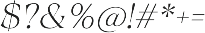 Calgera Extra Light Oblique otf (200) Font OTHER CHARS