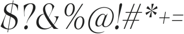 Calgera Light Condensed Oblique otf (300) Font OTHER CHARS