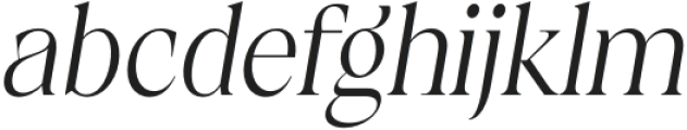 Calgera Light Condensed Oblique otf (300) Font LOWERCASE