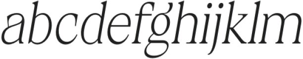 Calgera Thin Cond Obl Contrast otf (100) Font LOWERCASE