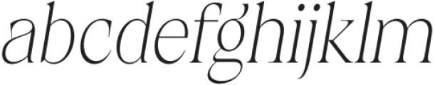 Calgera Thin Condensed Oblique otf (100) Font LOWERCASE