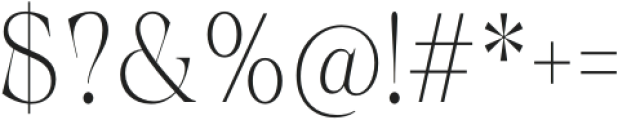Calgera Thin Condensed otf (100) Font OTHER CHARS