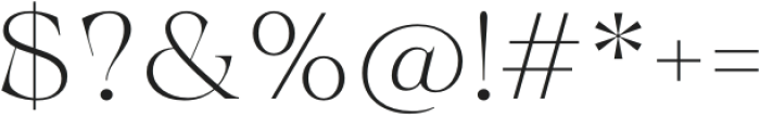 Calgera Thin Expanded otf (100) Font OTHER CHARS