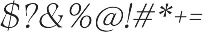 Calgera Thin Oblique Contrast otf (100) Font OTHER CHARS