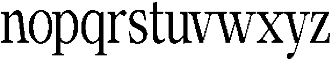 Calgine Serif Condensed otf (400) Font LOWERCASE