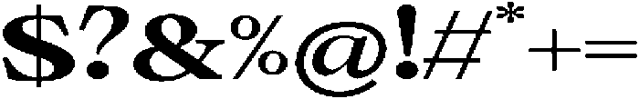 Calgine Serif Extra Bold Expanded otf (700) Font OTHER CHARS