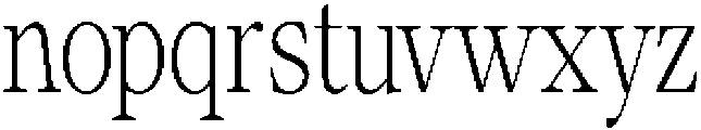 Calgine Serif Extra Light Condensed otf (200) Font LOWERCASE