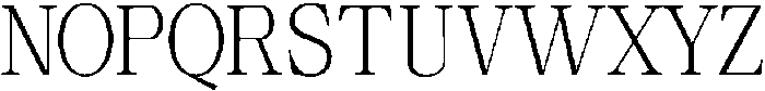Calgine Serif Extra Light Semi Condensed otf (200) Font UPPERCASE