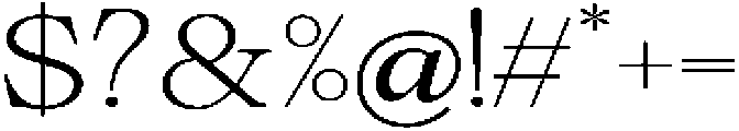 Calgine Serif Extra Light Semi Expanded otf (200) Font OTHER CHARS