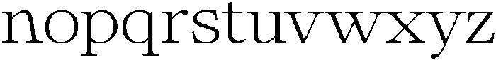 Calgine Serif Extra Light Semi Expanded otf (200) Font LOWERCASE