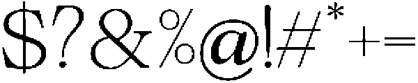 Calgine Serif Extra Light otf (200) Font OTHER CHARS