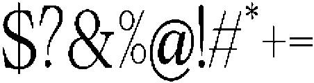 Calgine Serif Light Condensed otf (300) Font OTHER CHARS