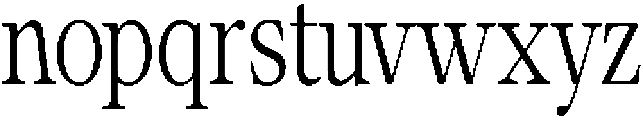 Calgine Serif Light Condensed otf (300) Font LOWERCASE