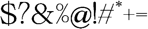 Calgine Serif Light otf (300) Font OTHER CHARS