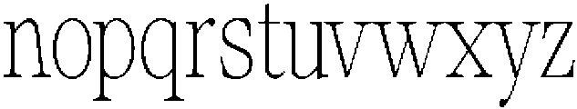 Calgine Serif Thin Condensed otf (100) Font LOWERCASE