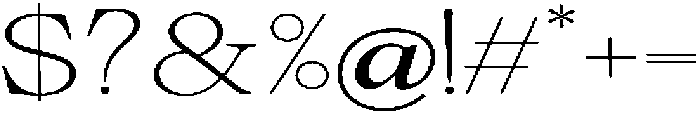 Calgine Serif Thin Expanded otf (100) Font OTHER CHARS