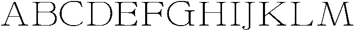Calgine Serif Thin Expanded otf (100) Font UPPERCASE