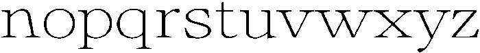 Calgine Serif Thin Expanded otf (100) Font LOWERCASE