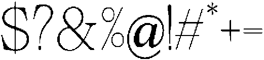 Calgine Serif Thin Semi Condensed otf (100) Font OTHER CHARS