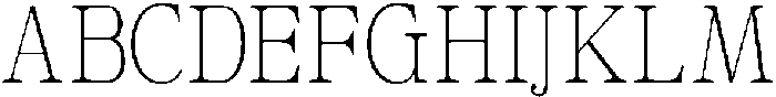 Calgine Serif Thin Semi Condensed otf (100) Font UPPERCASE