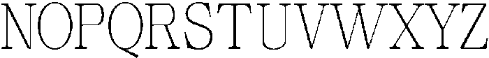 Calgine Serif Thin Semi Condensed otf (100) Font UPPERCASE