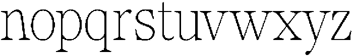 Calgine Serif Thin Semi Condensed otf (100) Font LOWERCASE